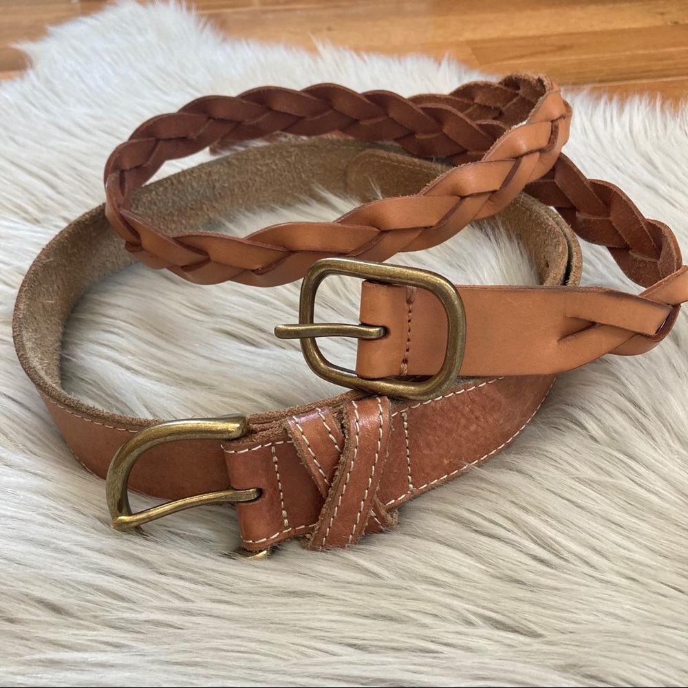 Two XS Leather Belts